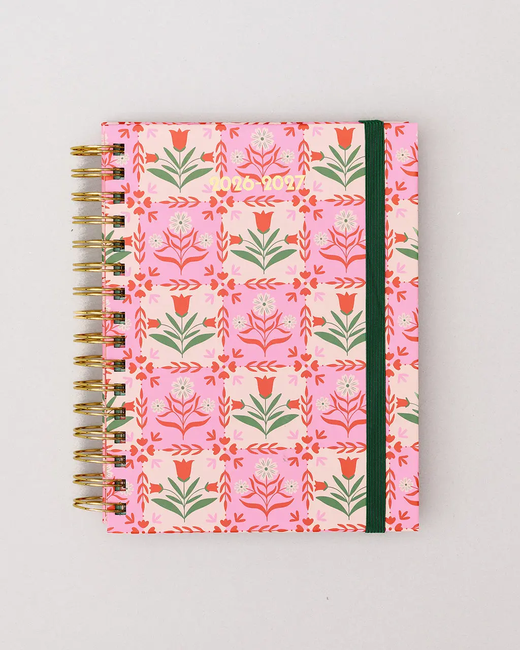 2027美國 ban.do 金屬線圈日誌/ 17M/ 中/ Pink Tile Floral