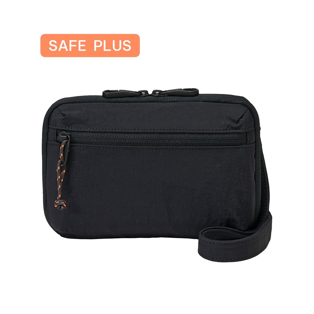【BRANDEN】Safe Plus 輕量安心防盜護照包-煙黑