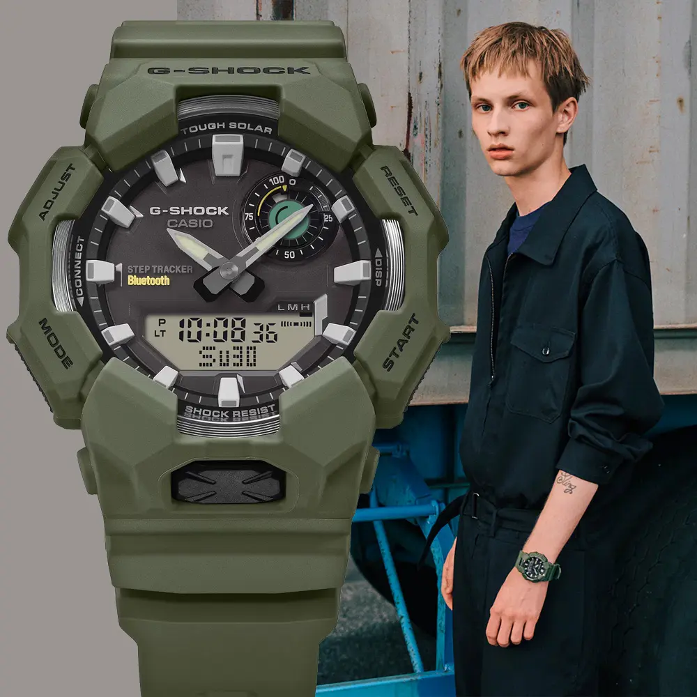 CASIO 卡西歐 G-SHOCK 計步太陽能藍芽雙顯電子錶 手錶 送禮 禮物 推薦(GA-B010-3A)