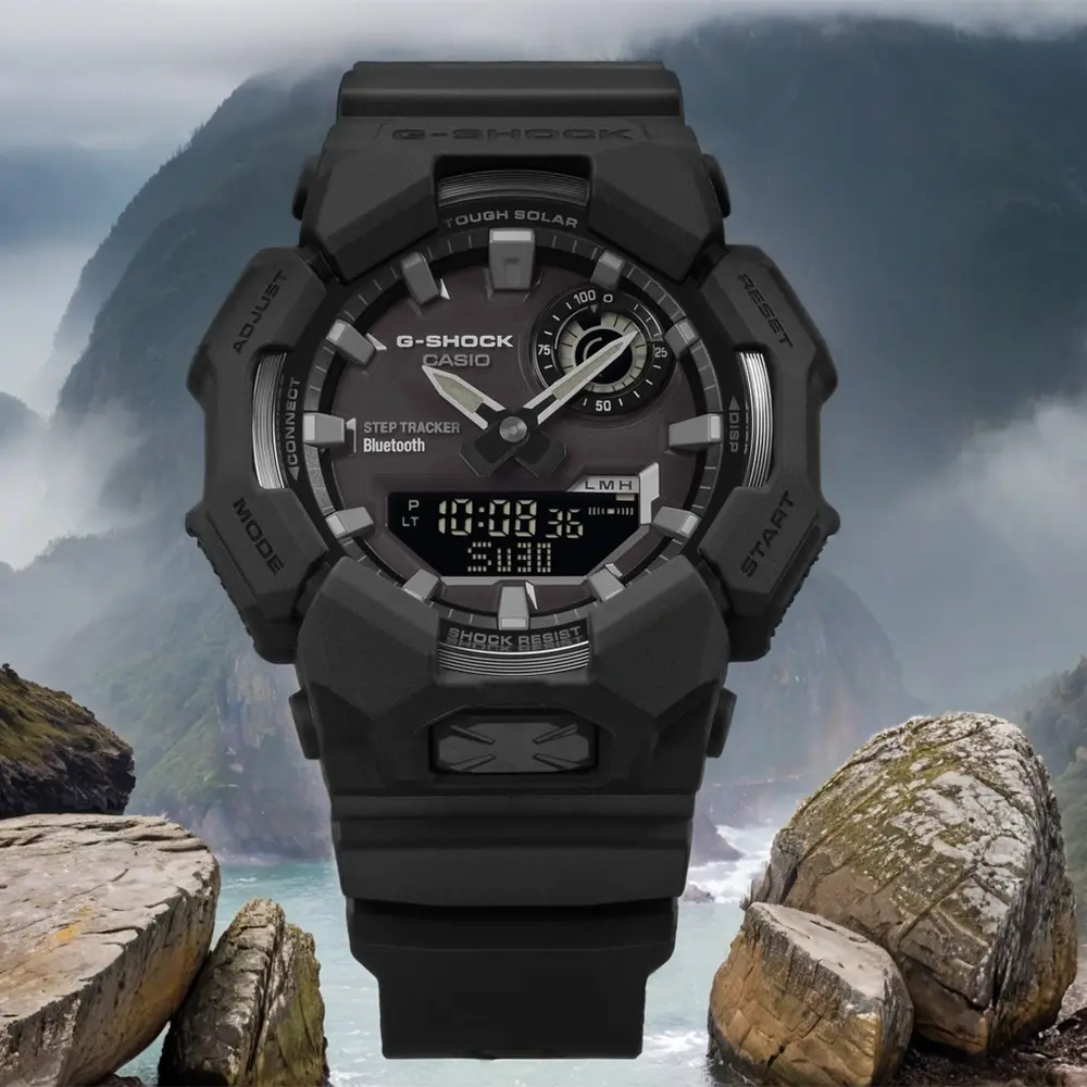 CASIO 卡西歐 G-SHOCK 計步太陽能藍芽雙顯電子錶 手錶 送禮 禮物 推薦(GA-B010-1A1)