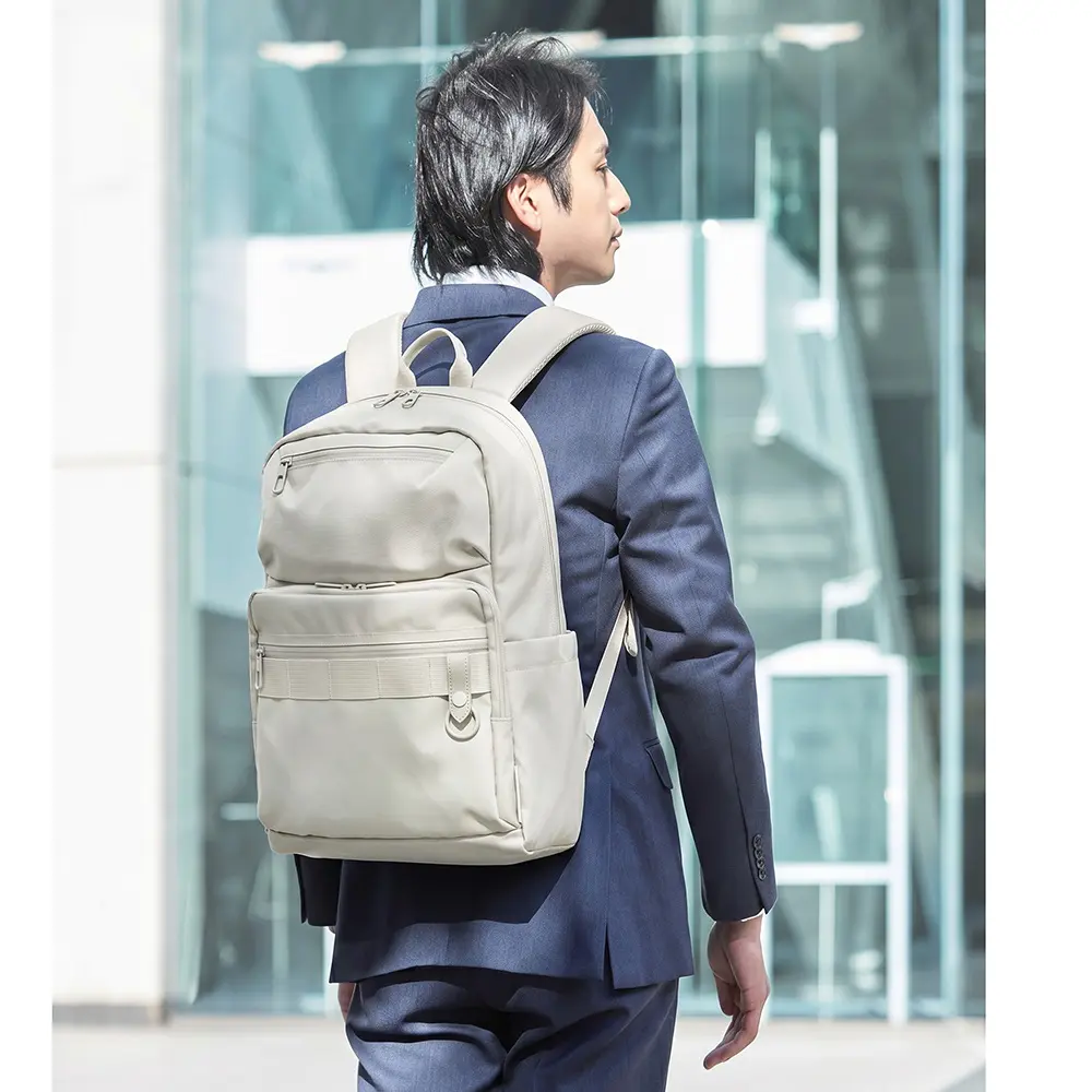 ELECOM整齊防潑水商務後背包/ 灰