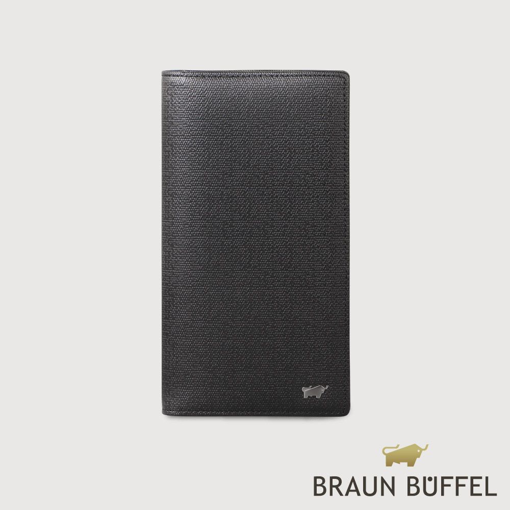 【BRAUN BUFFEL 德國小金牛】台灣總代理 安德勒-1 16卡長夾-黑色/BF531-631-BK