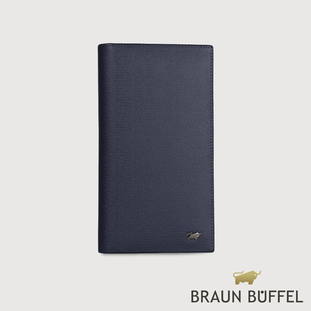 【BRAUN BUFFEL 德國小金牛】台灣總代理 安德勒-1 16卡長夾-深藍/BF531-631-DB
