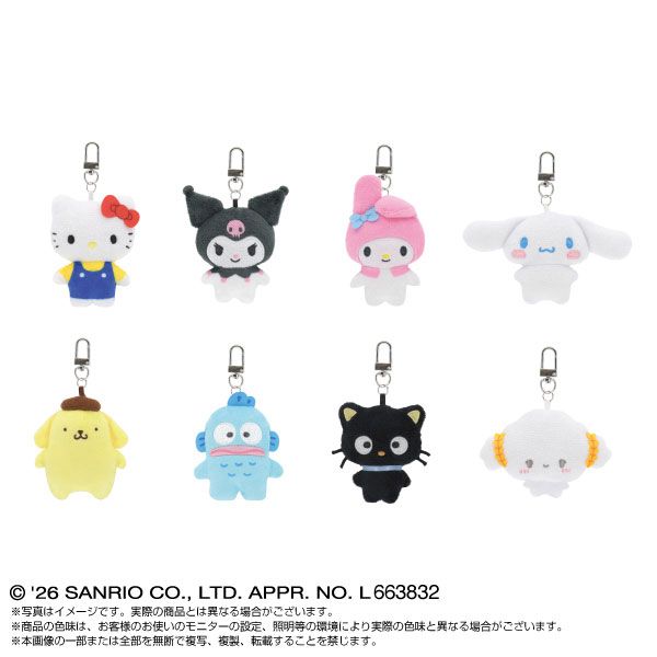 BANDAI迷你CHIBI三麗鷗絨毛吊偶盲盒/ 共8款隨機出貨