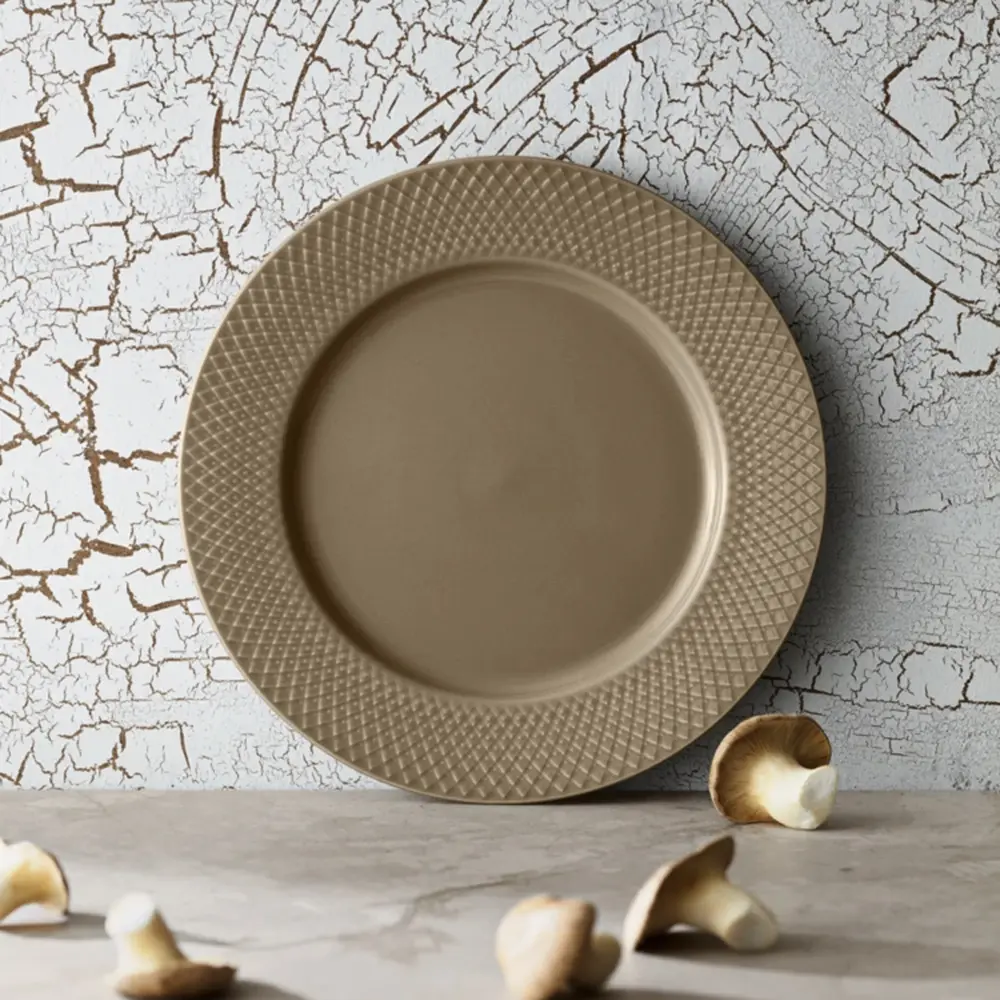 丹麥經典瓷器設計➤北歐櫥窗/Lyngby Porcelæn 菱紋晚餐盤