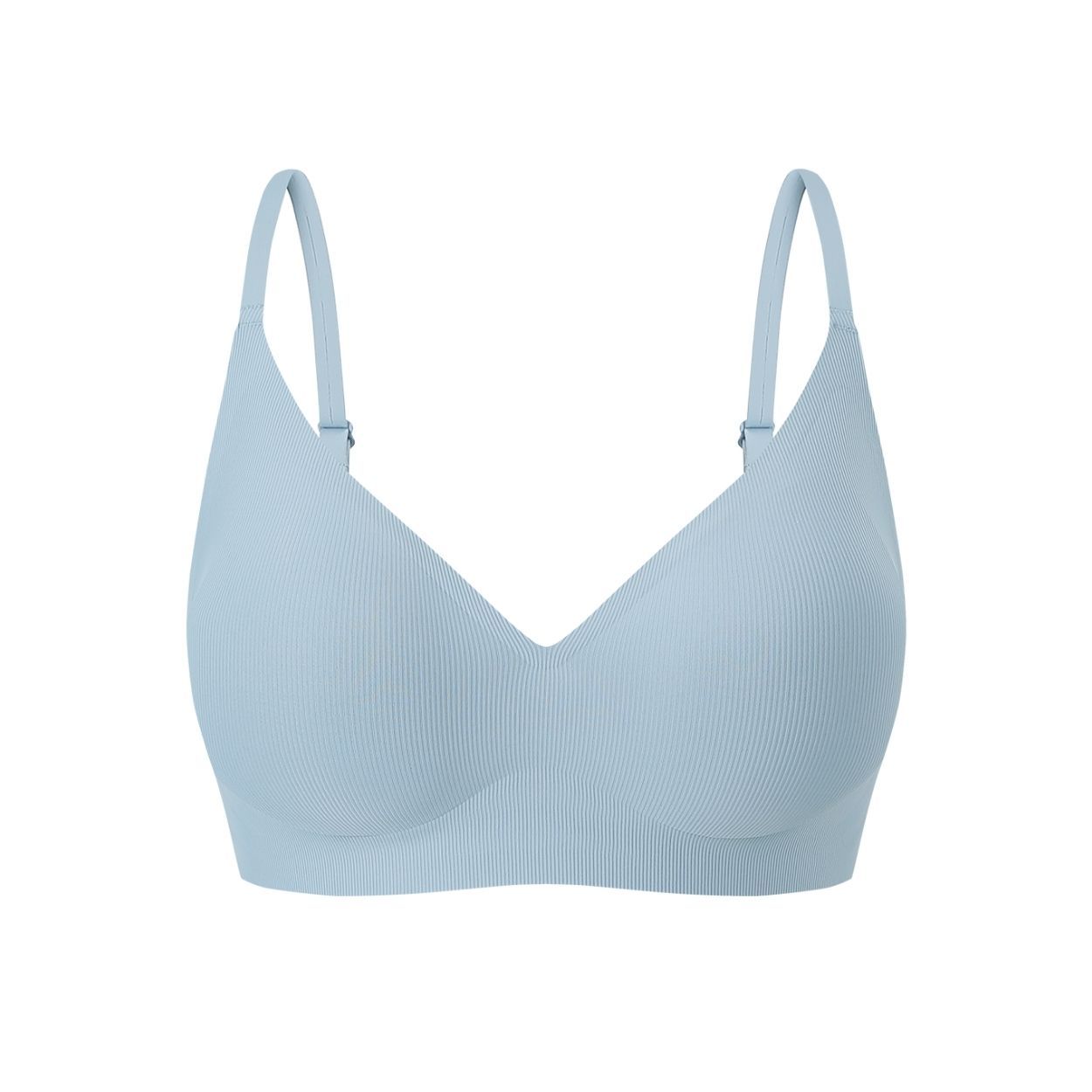 韓國 Verish Cool-Fit 集中高級豐胸無鋼圈內衣 PLUS/ 灰藍/ 預購 XL