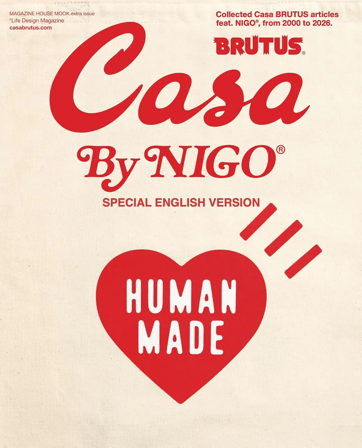Casa BRUTUS By NIGO® SPECIAL ENGLISH VERSION (附雙面提袋)