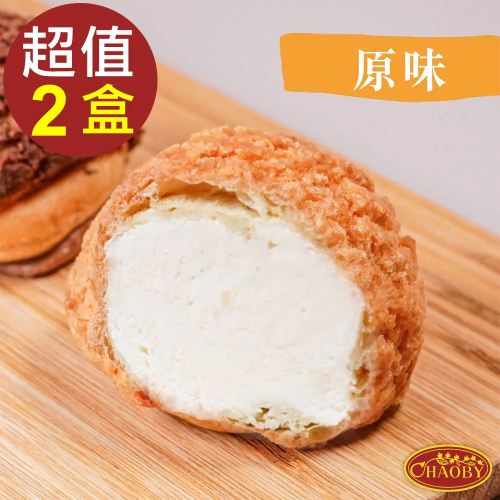 【超比食品】甜點夢工廠-原味菠蘿泡芙6入禮盒X2盒