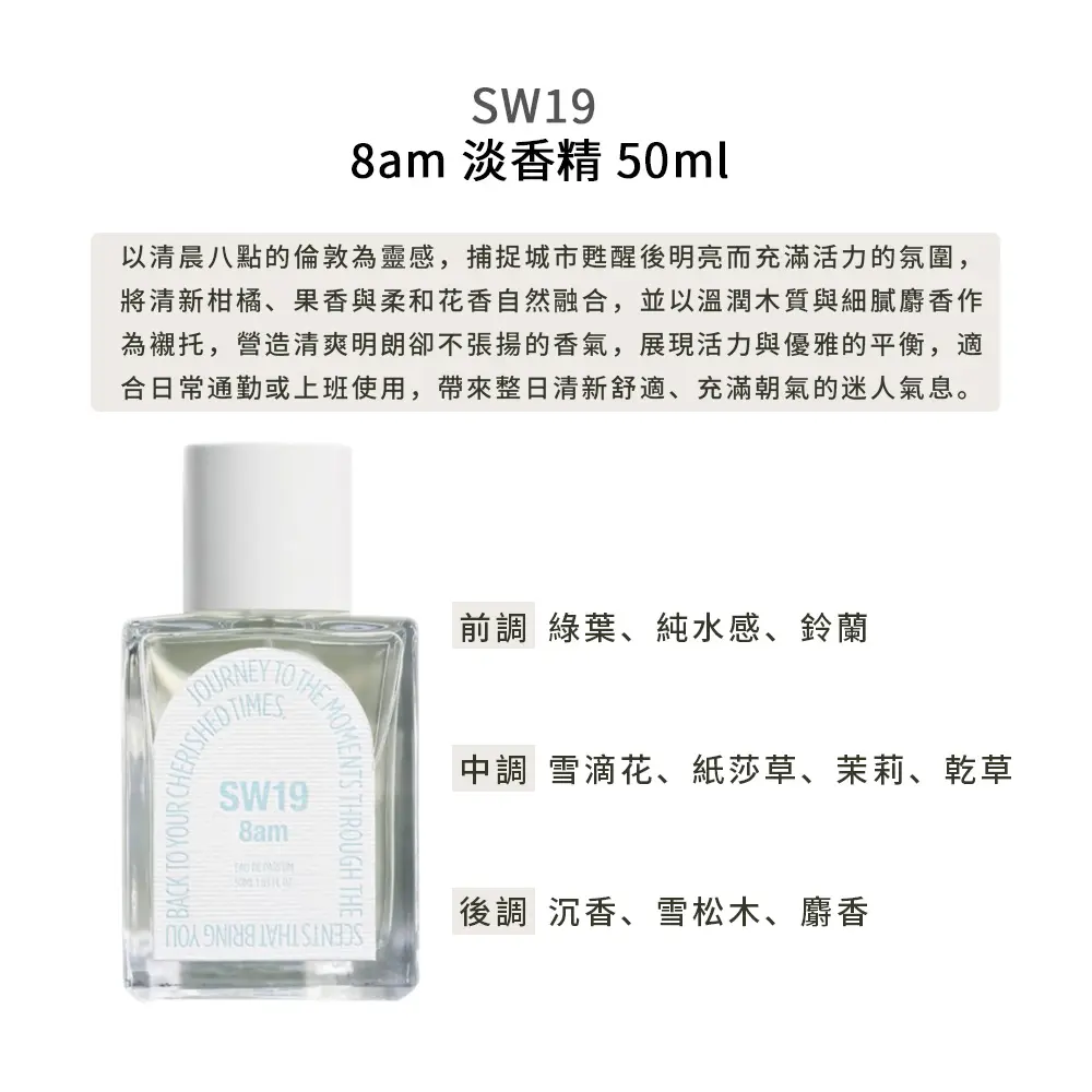 SW19 淡香精 50ml /多款任選/平行輸入/ 8am