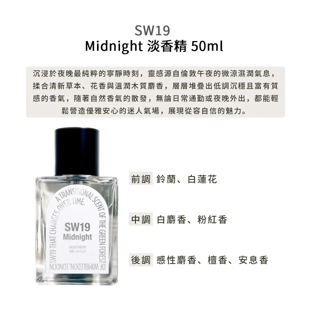 SW19 淡香精 50ml /多款任選/平行輸入/ Midnight
