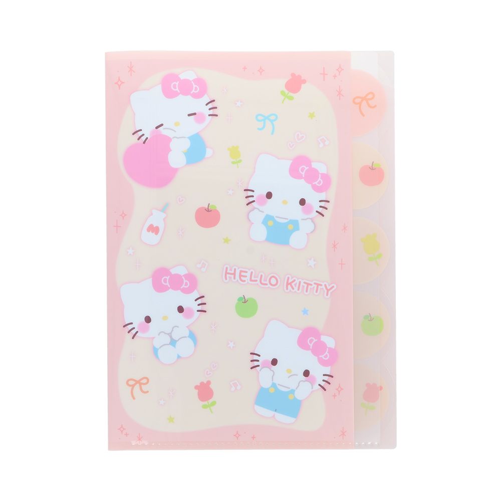 日本 sun-star 三麗鷗 MarshmallowPop 五層造型資料夾/ Hello Kitty