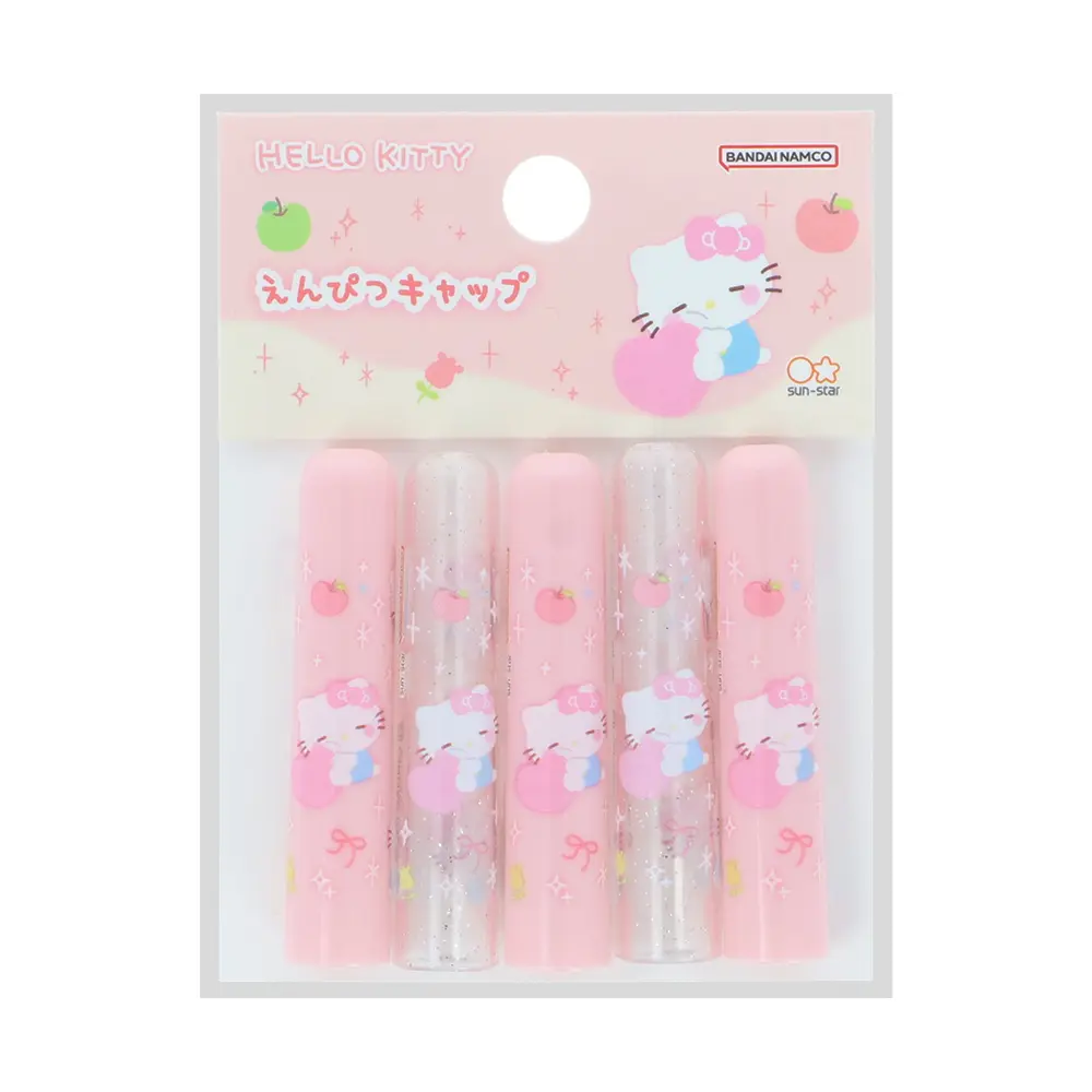 日本 sun-star 三麗鷗 MarshmallowPop 筆帽組/ Hello Kitty/ 5入