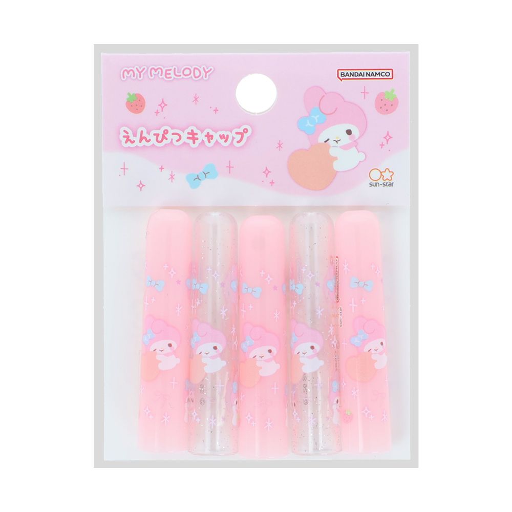 日本 sun-star 三麗鷗 MarshmallowPop 筆帽組/ 美樂蒂/ 5入