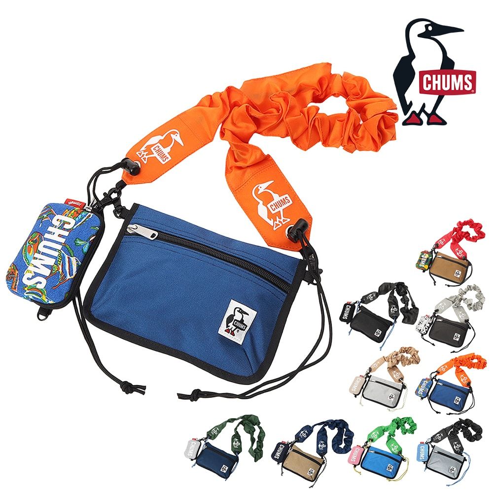CHUMS Wearable Sling Shoulder Bag Sweat Nylon兩用造型肩背包/ Fish
