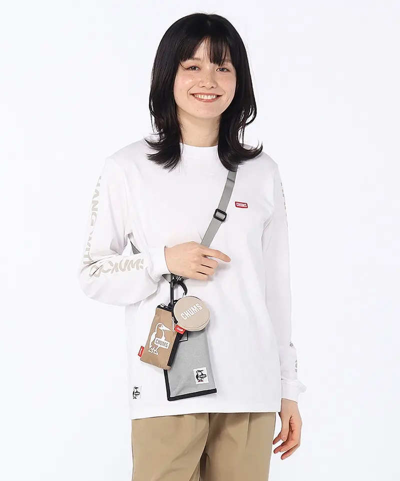 CHUMS Sling 3 Pouch Sweat Nylon3P多用途肩背包/ 米灰/Stone