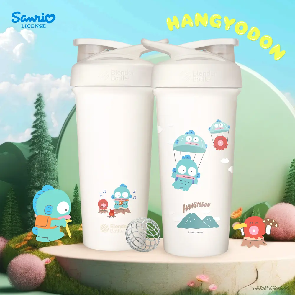 BlenderBottle Sleek按壓式不鏽鋼水壺/ 三麗鷗/ 人魚漢頓/ 愛的迫降/ 25oz/ 740ml