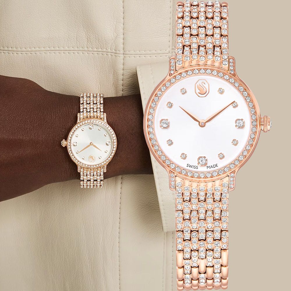 SWAROVSKI 施華洛世奇 Imber 輕奢時尚水晶手錶 女錶-玫瑰金/31mm 送禮 禮物 推薦(5741227)