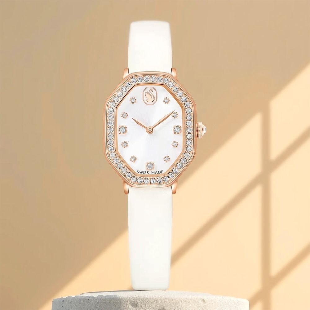 SWAROVSKI 施華洛世奇 Dextera Octagon 優雅水晶八角手錶 女錶-32x23mm 送禮 禮物 推薦(5730208)