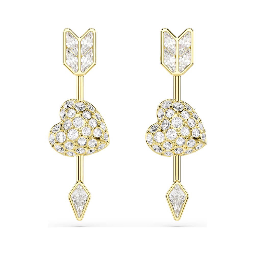 SWAROVSKI 施華洛世奇 Idyllia 邱比特愛神之箭雙面翻轉愛心耳環 送禮 禮物 推薦(5737295)