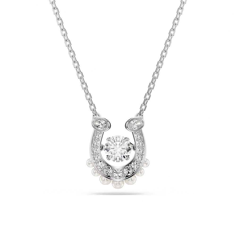 SWAROVSKI 施華洛世奇 Symbolica 馬蹄鐵水晶珍珠項鍊 送禮 禮物 推薦(5736972)