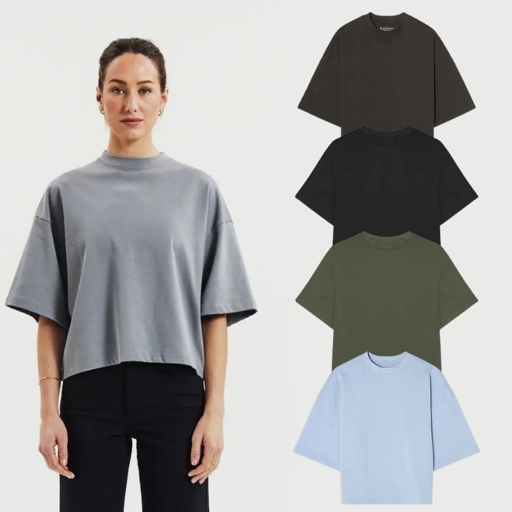 Bread & Boxers Heavy T shirt 率性寬版純棉T恤/ 雲霧灰/ M