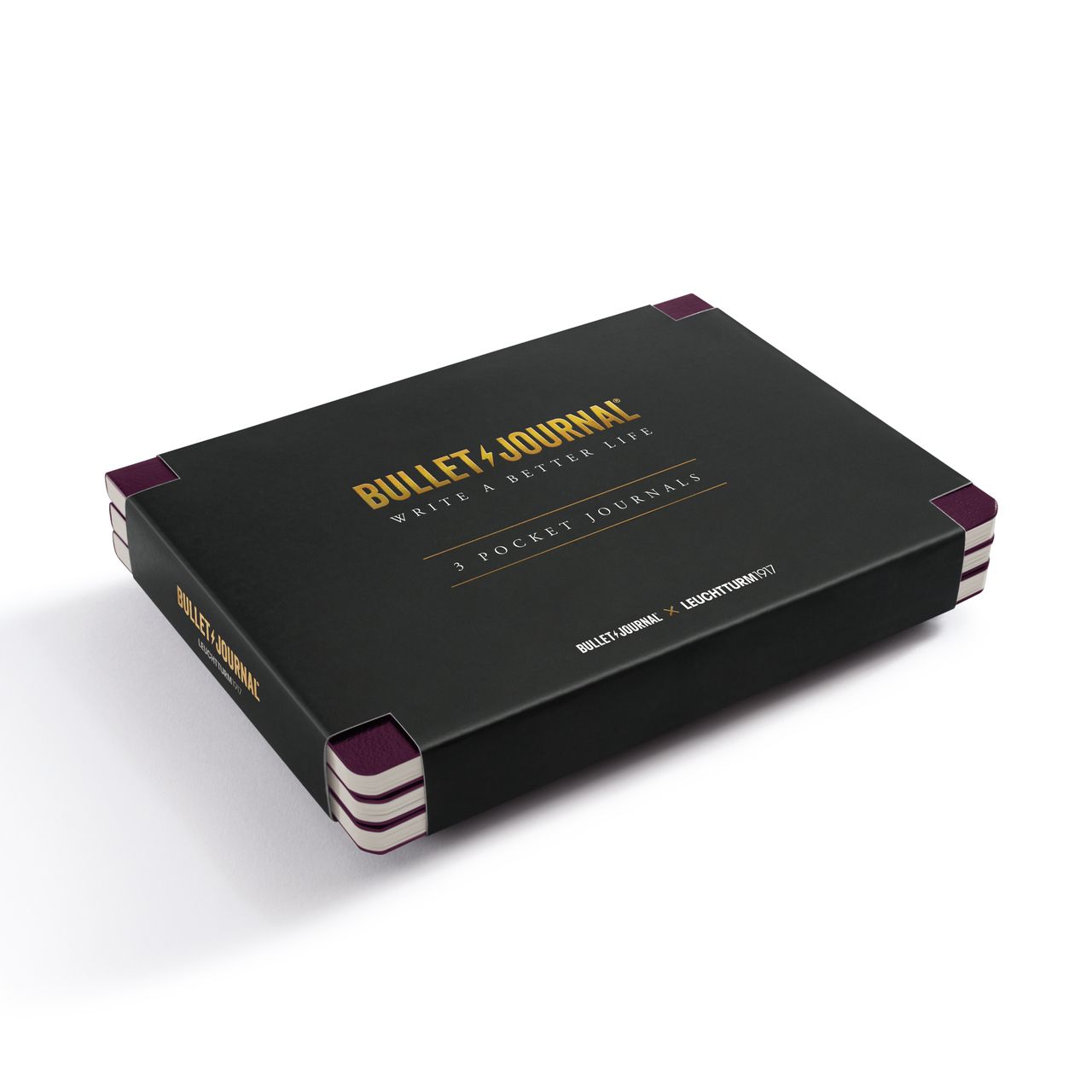 德國 LEUCHTTURM1917 子彈筆記本/ Pocket/ 3入/ 紫