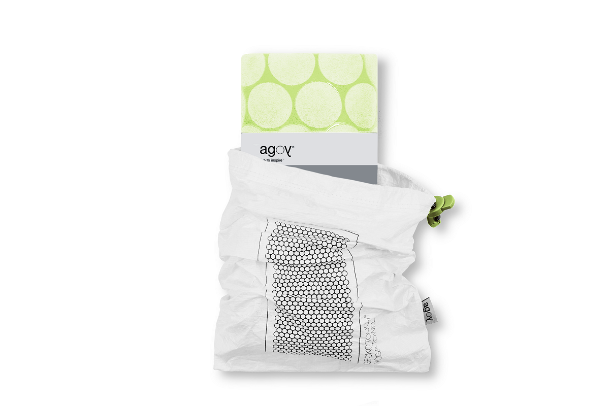 【agoy】瑜伽鋪巾組合 Gecko Touch 壁虎鋪巾 經典圈圈  標準配方+防水袋+高密 Large 瑜伽磚/ 抹茶綠