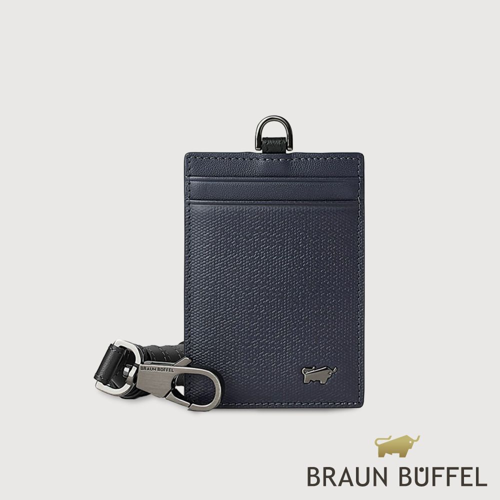 【BRAUN BUFFEL 德國小金牛】台灣總代理 安德勒-1 證件夾-深藍/BF531-171-DB
