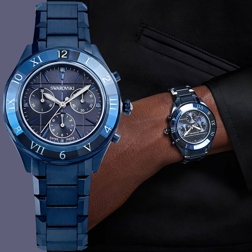 SWAROVSKI 施華洛世奇 Dextera 計時水晶圈手錶 中性錶 男錶-39mm 送禮 禮物 推薦(5715457)