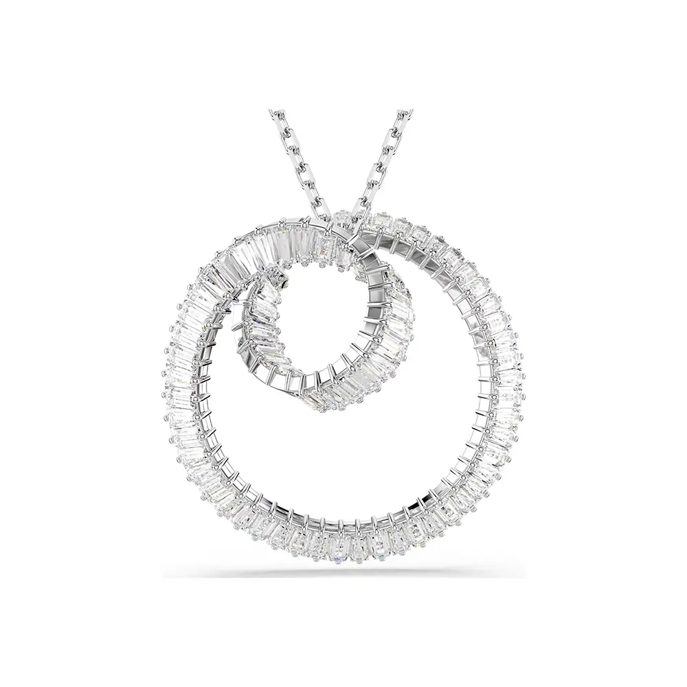 SWAROVSKI 施華洛世奇 Matrix 漩渦墜飾方形水晶項鍊 送禮 禮物 推薦(5727114)