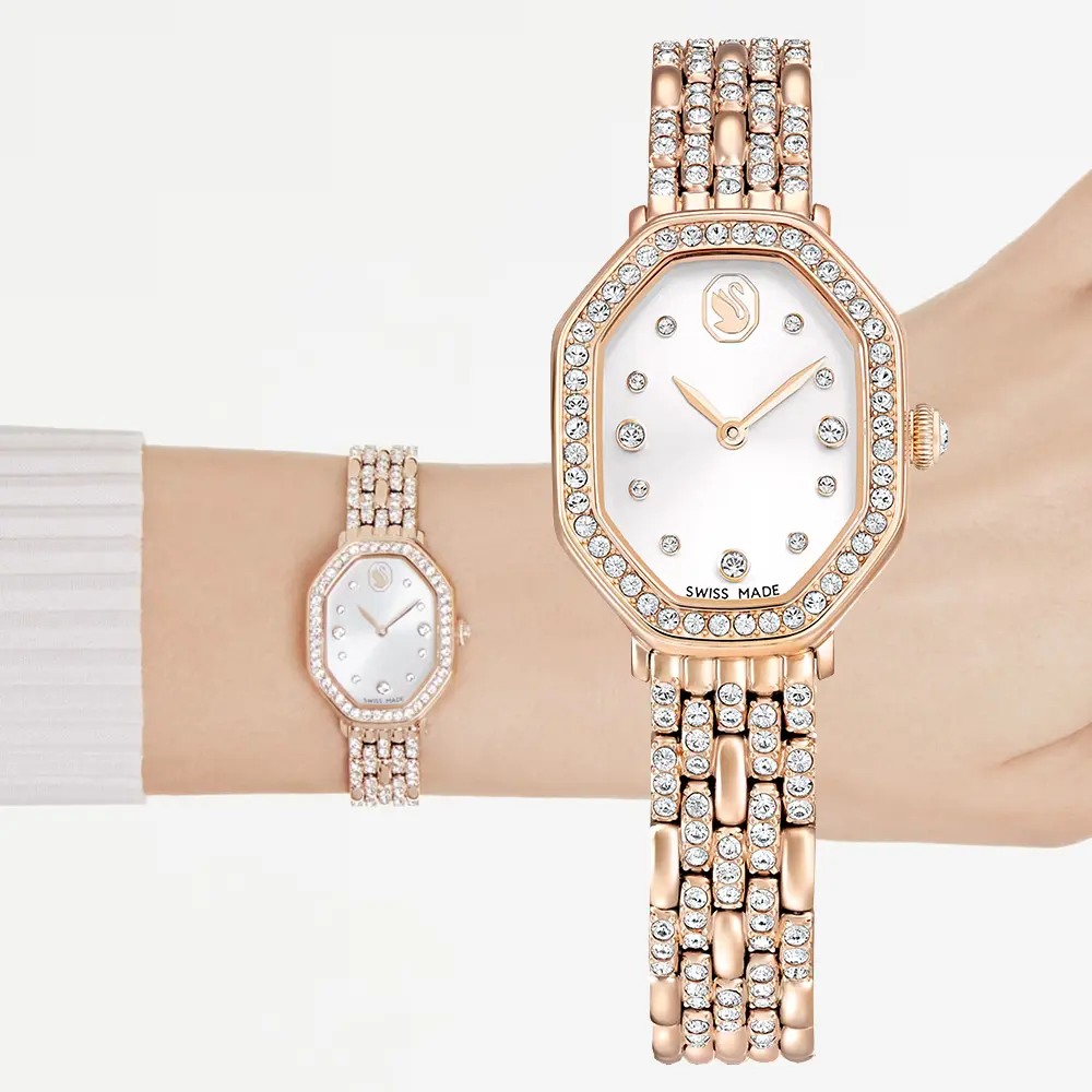 SWAROVSKI 施華洛世奇 Dextera 永恆優雅水晶八角手錶 女錶-32 x 23mm 送禮 禮物 推薦(5715517)