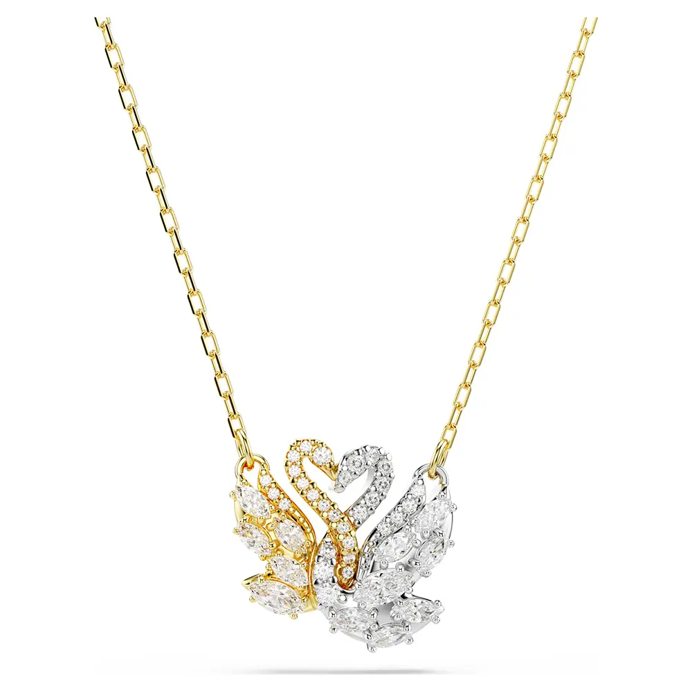 SWAROVSKI 施華洛世奇 Swan 雙天鵝 愛與美水晶項鍊 送禮 禮物 推薦(5714934)
