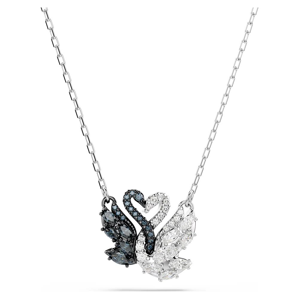 SWAROVSKI 施華洛世奇 Swan 黑白天鵝 愛與美水晶項鍊 送禮 禮物 推薦(5705721)