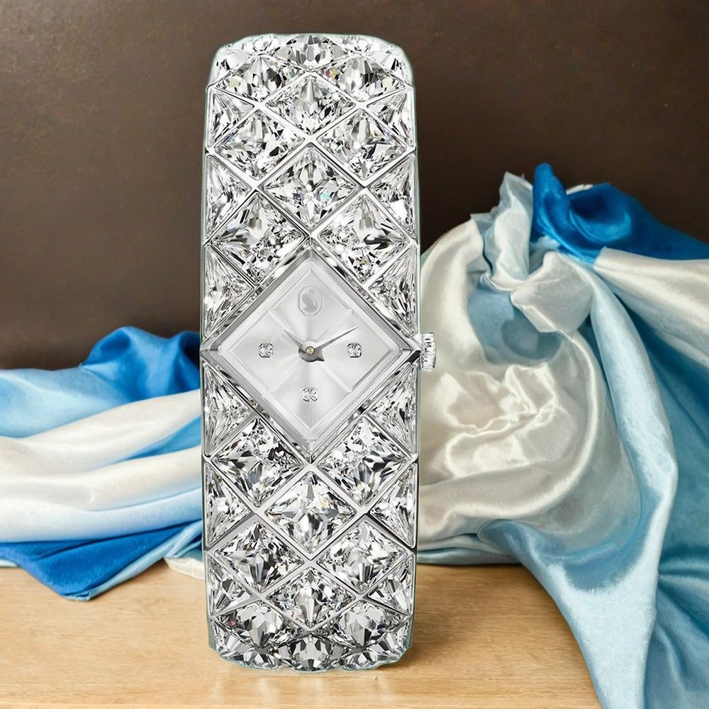 SWAROVSKI 施華洛世奇 Curiosa Bangle 奢華水晶手鐲手錶 女錶-20mm 送禮 禮物 推薦(5724515)
