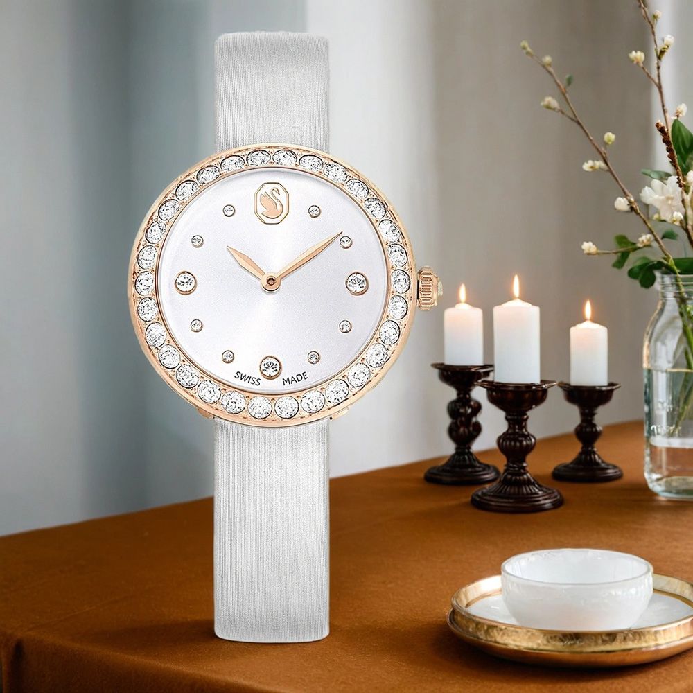 SWAROVSKI 施華洛世奇 Matrix Tennis 水晶錶圈手錶 女錶-30mm 送禮 禮物 推薦(5710105)