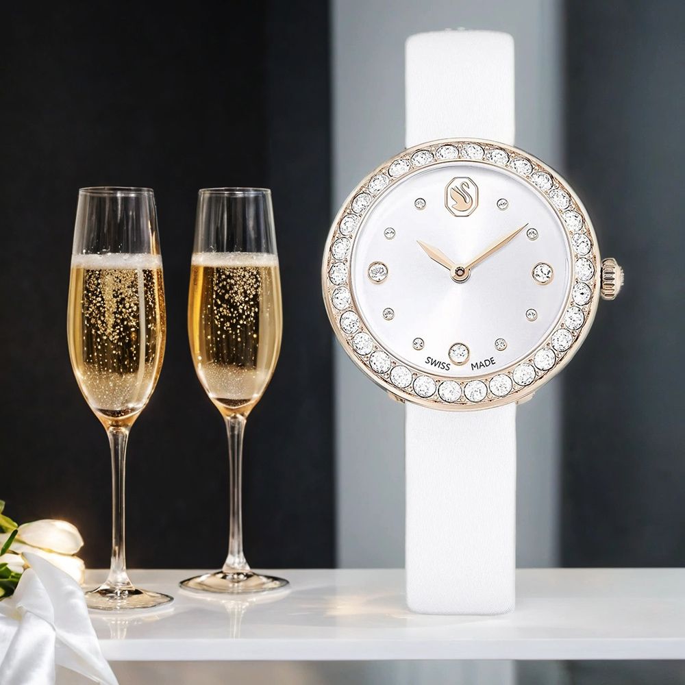 SWAROVSKI 施華洛世奇 Matrix Tennis 水晶錶圈手錶 女錶-30mm 送禮 禮物 推薦(5710103)