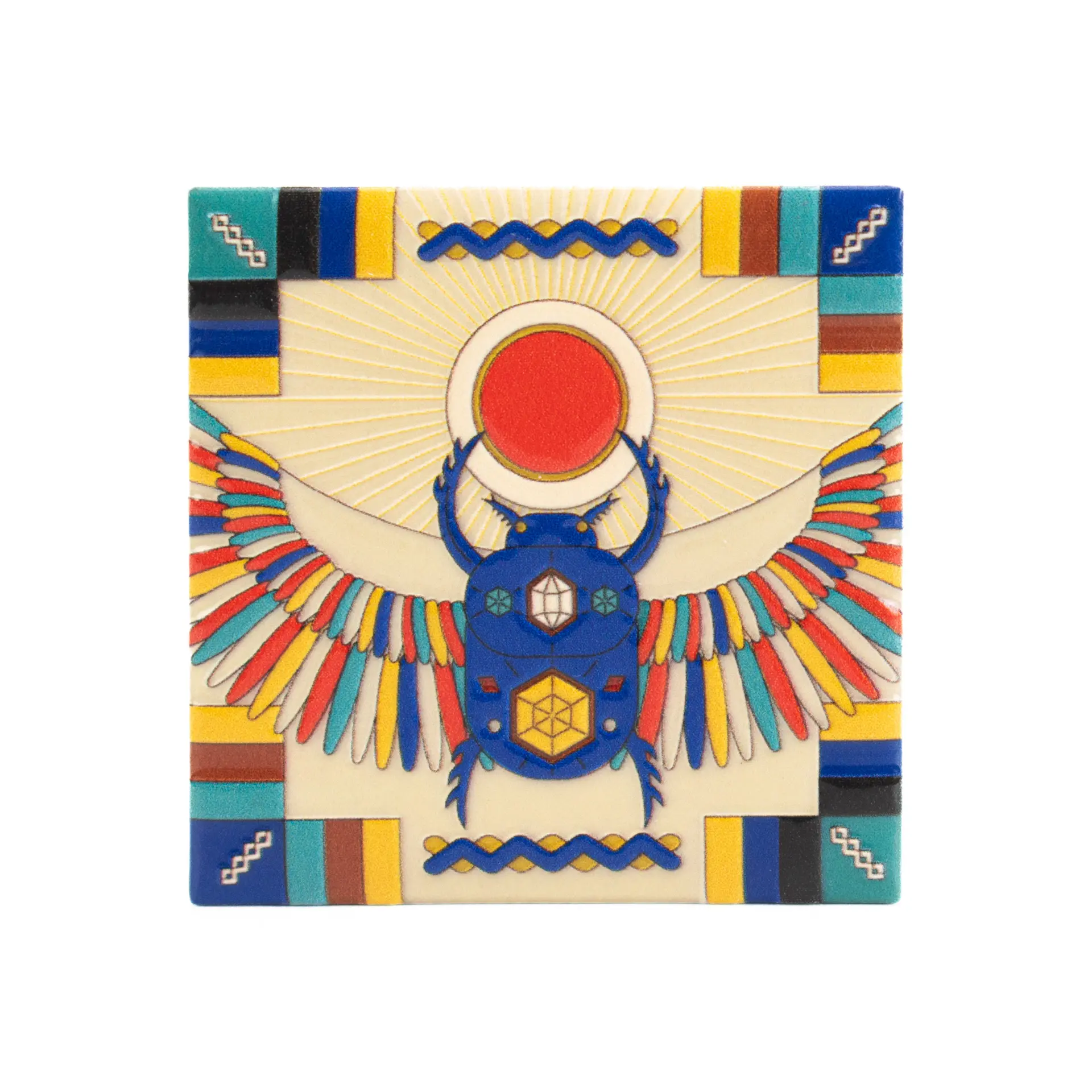 【誠品限定】埃及系列瓷磚磁鐵/ 聖甲蟲