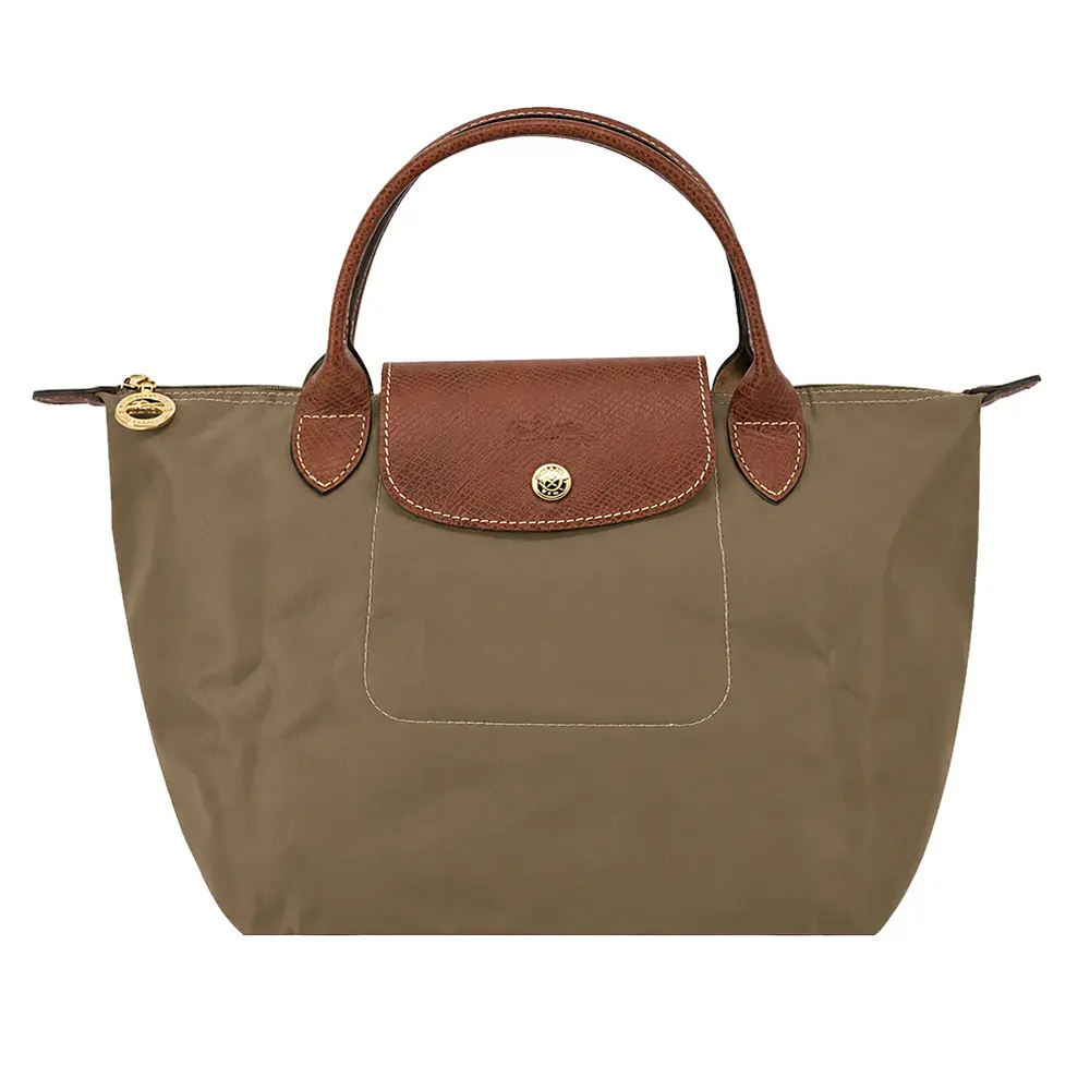 LONGCHAMP LE PLIAGE系列短把再生尼龍摺疊水餃包(小/橄欖綠)/平行輸入