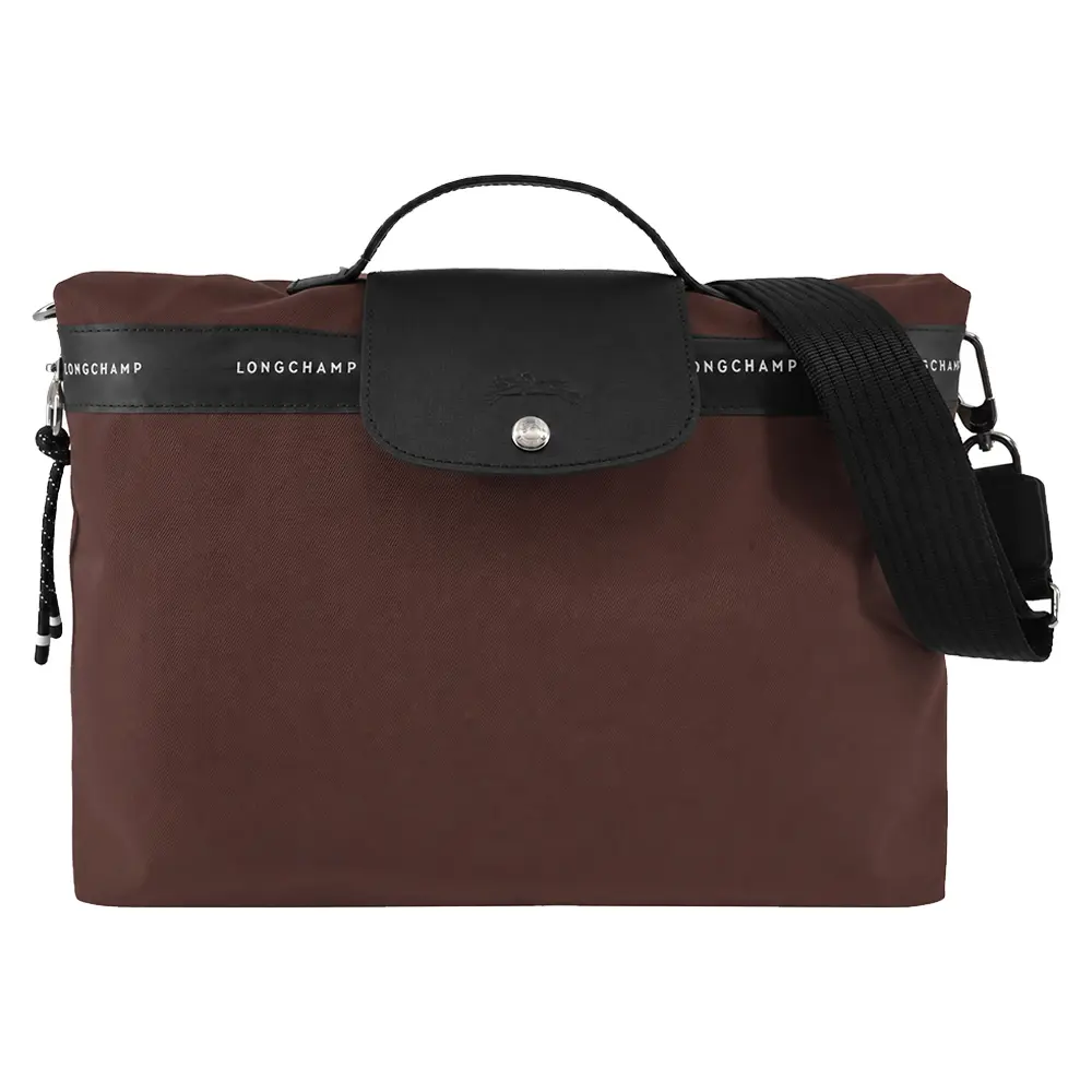LONGCHAMP LE PLIAGE ENERGY系列再生尼龍兩用公事包(可可)/平行輸入