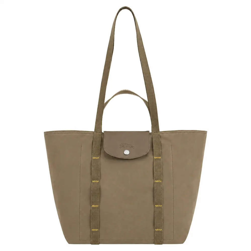 LONGCHAMP LE PLIAGE COLLECTION系列棉質手提/肩揹兩用包(中/地衣綠)/平行輸入