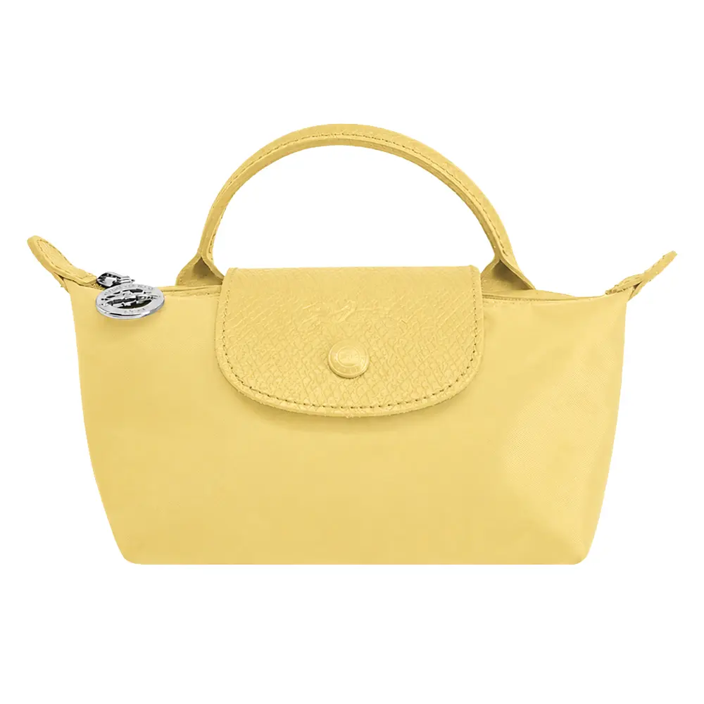 LONGCHAMP LE PLIAGE ONE系列尼龍單色手提化妝包(青橙綠)/平行輸入