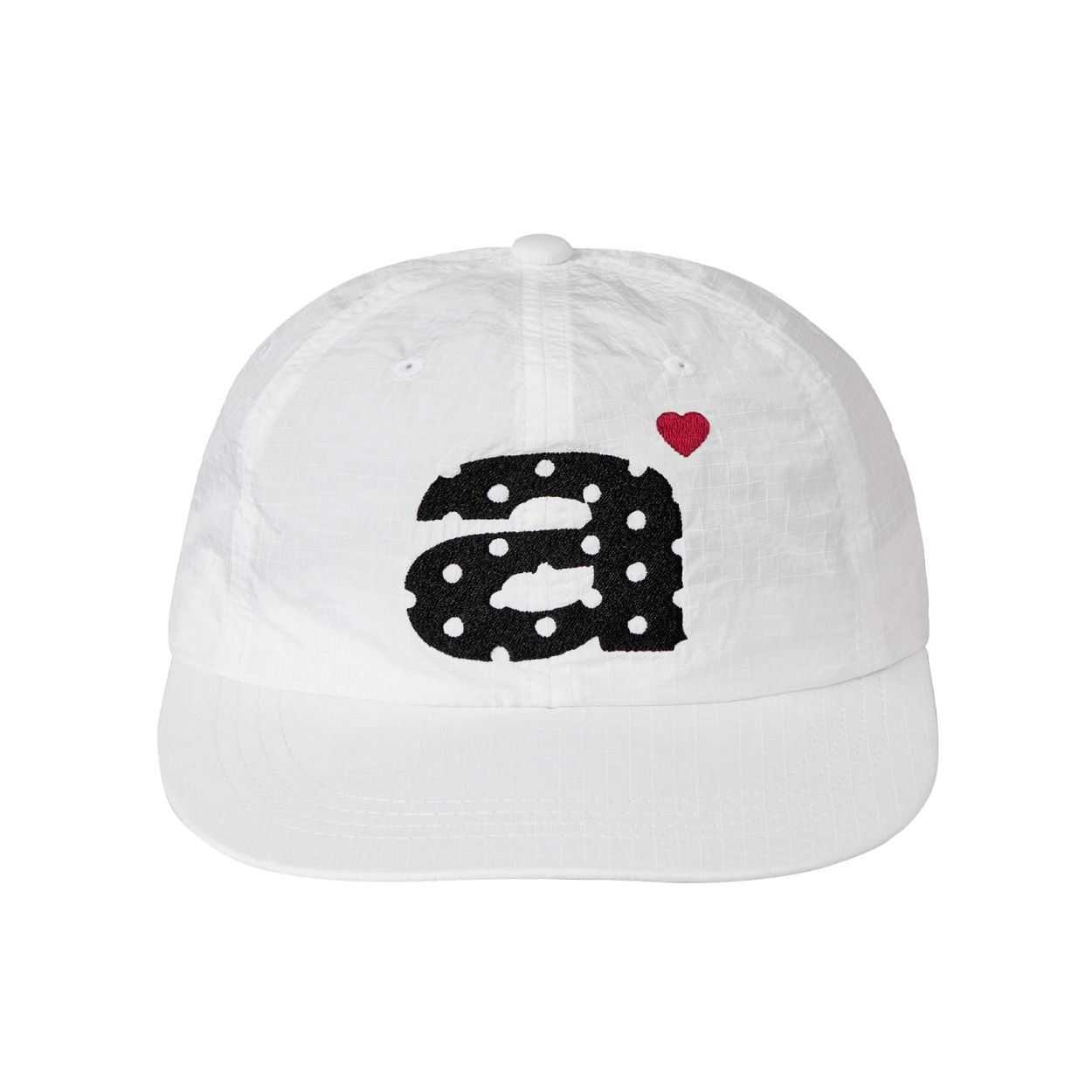 韓國 aeae DOT SMALL LETTER NYLON CAP 圓點小字標誌輕量尼龍棒球帽 白色