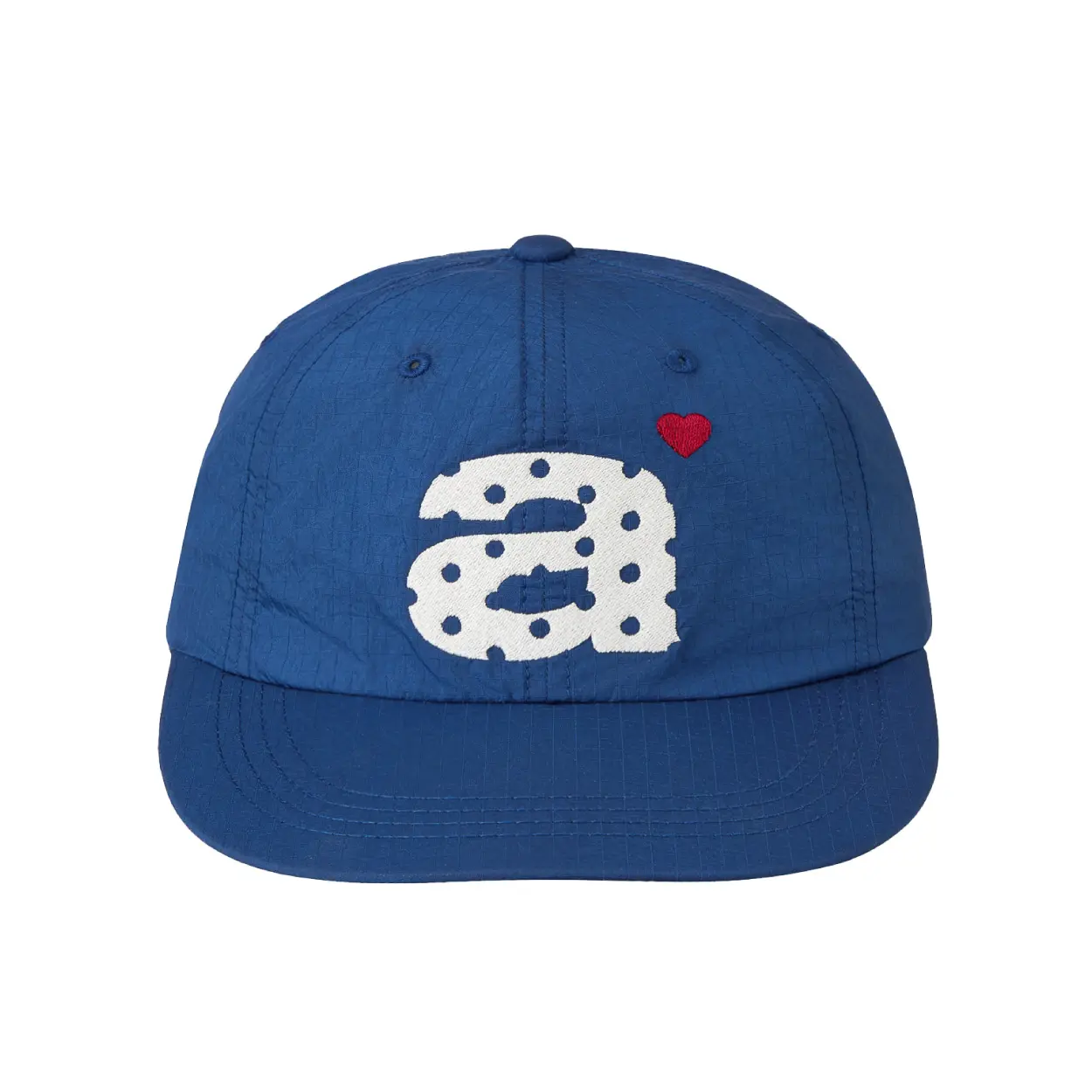 韓國 aeae DOT SMALL LETTER NYLON CAP 圓點小字標誌輕量尼龍棒球帽 藍色