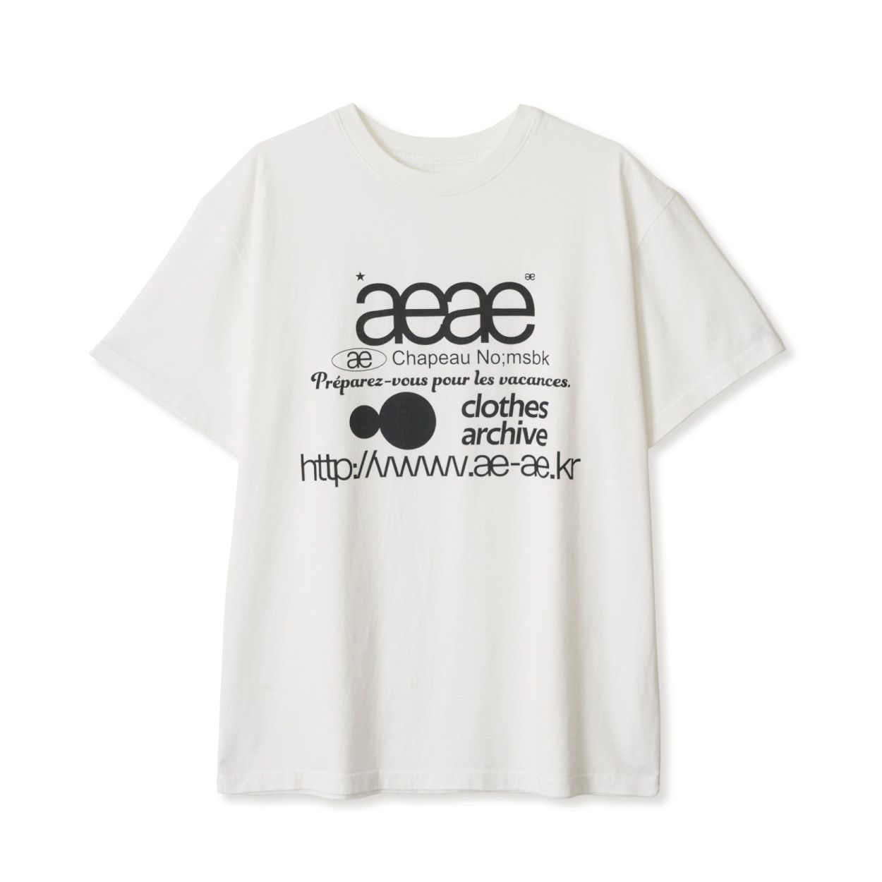 韓國 aeae WEB LOGO T-SHIRTS 經典標誌棉質短袖T恤/ 白色/ 預購 0號