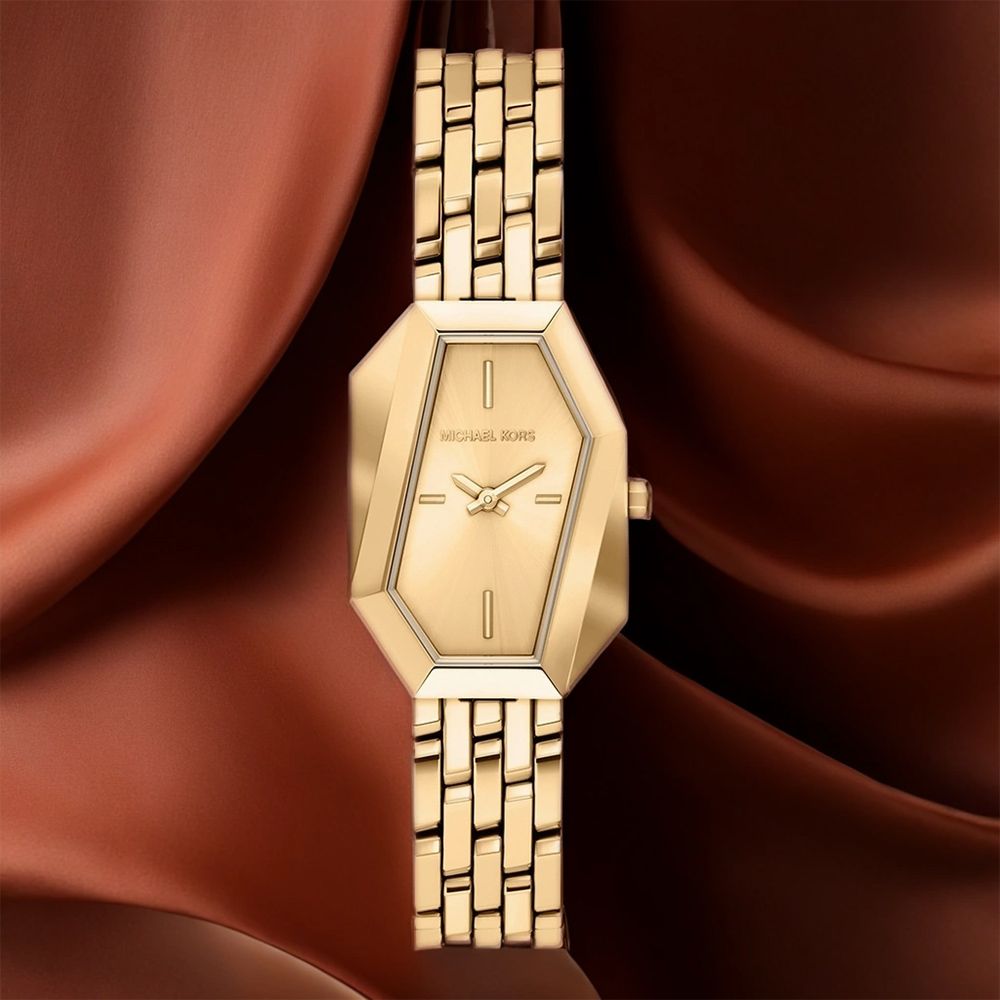 Michael Kors MK Suri 時尚幾何造型女錶-金/25mm 送禮 禮物 推薦(MK7590)