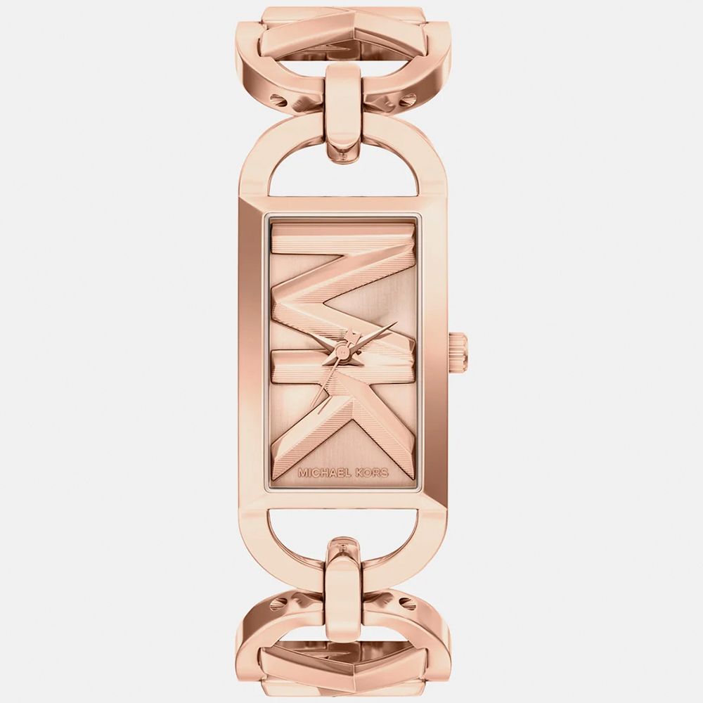 Michael Kors MK Empire 時尚手環式方形女錶-玫瑰金/20mm 送禮 禮物 推薦(MK7602)