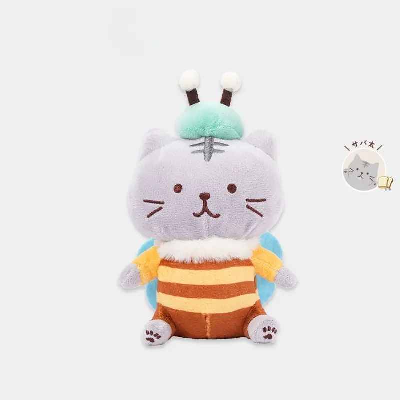 日本 HAPiNS Fuku Fuku Nyanko 蜂蜜貓貓玩偶/ 鯖太