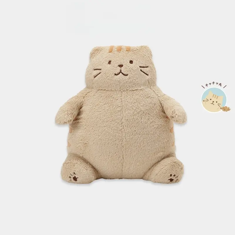 日本 HAPiNS Fuku Fuku Nyanko 幸福胖貓玩偶/ 茶茶丸