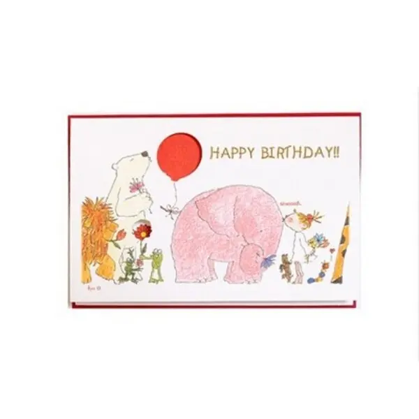 日本 Greeting Life 生日卡/ Coco/ 大象