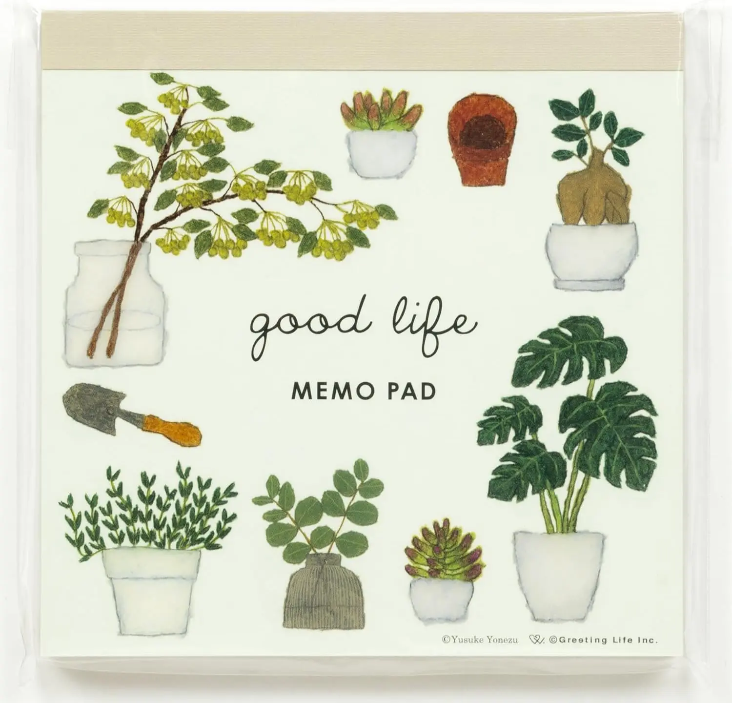 日本 Greeting Life 方形便條紙/ 米津祐介/ 植物